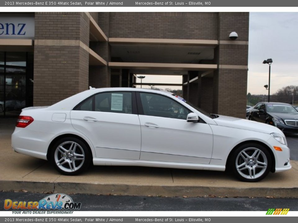 2013 Mercedes-Benz E 350 4Matic Sedan Polar White / Almond Photo #12