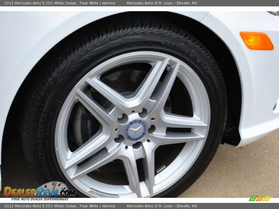 2013 Mercedes-Benz E 350 4Matic Sedan Polar White / Almond Photo #13
