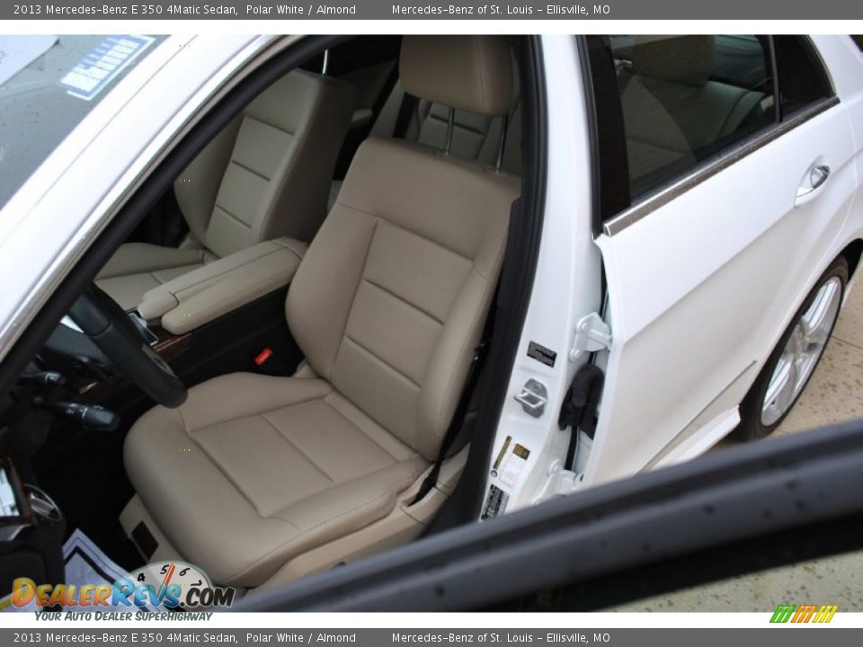 2013 Mercedes-Benz E 350 4Matic Sedan Polar White / Almond Photo #20