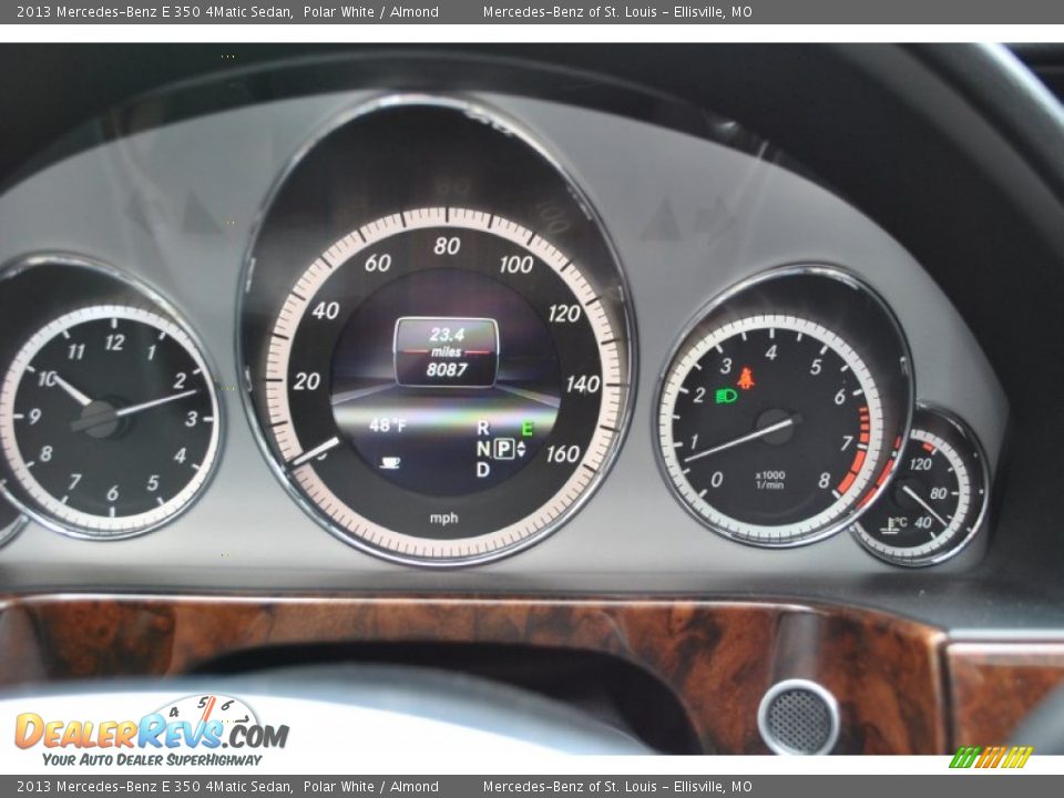 2013 Mercedes-Benz E 350 4Matic Sedan Polar White / Almond Photo #22