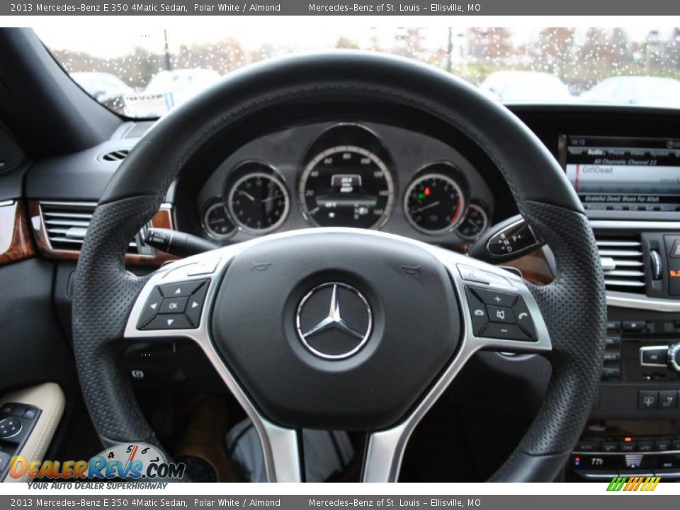 2013 Mercedes-Benz E 350 4Matic Sedan Polar White / Almond Photo #23