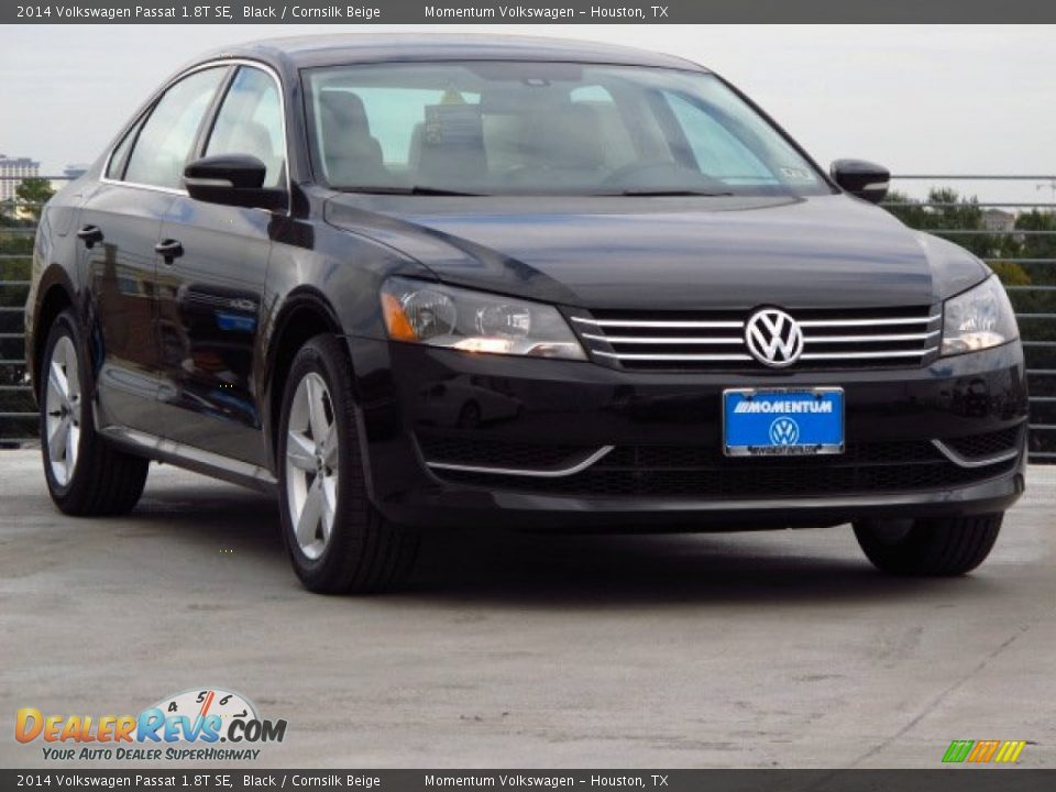 2014 Volkswagen Passat 1.8T SE Black / Cornsilk Beige Photo #1