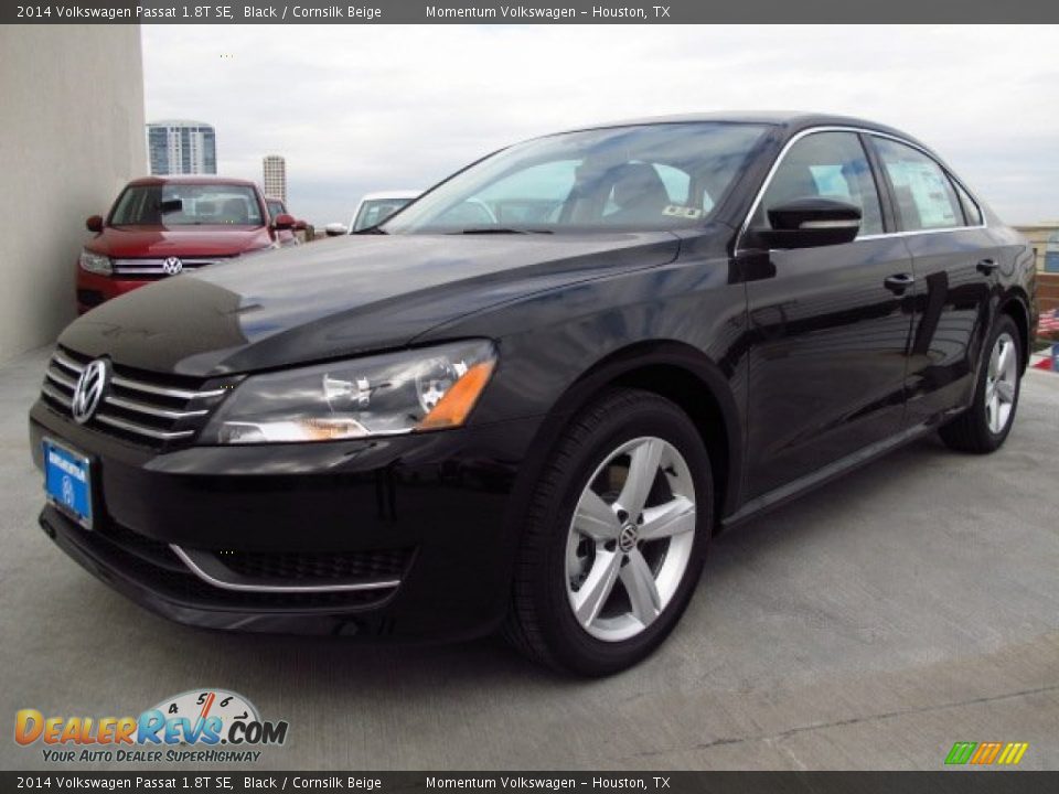 2014 Volkswagen Passat 1.8T SE Black / Cornsilk Beige Photo #3