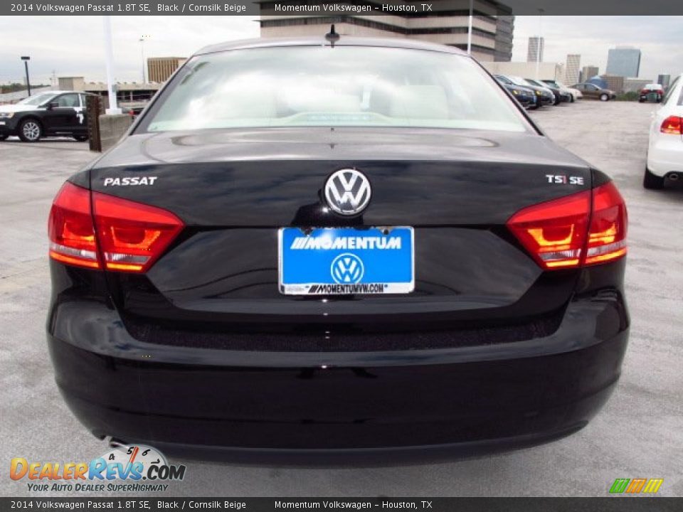 2014 Volkswagen Passat 1.8T SE Black / Cornsilk Beige Photo #4