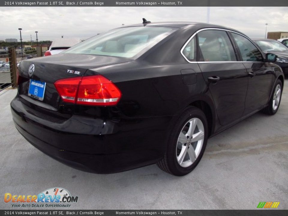 2014 Volkswagen Passat 1.8T SE Black / Cornsilk Beige Photo #5