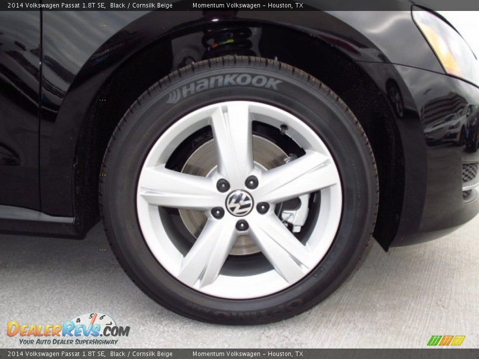 2014 Volkswagen Passat 1.8T SE Black / Cornsilk Beige Photo #6