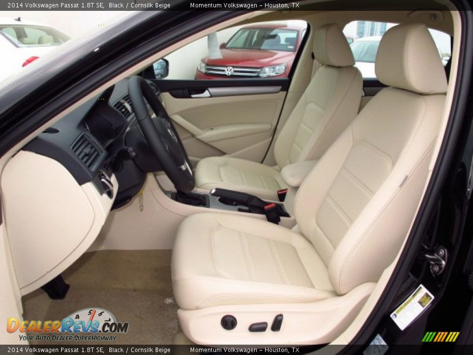 2014 Volkswagen Passat 1.8T SE Black / Cornsilk Beige Photo #9