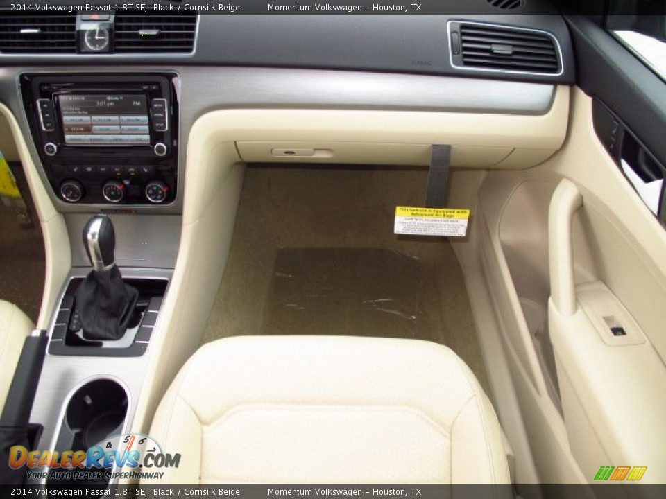 2014 Volkswagen Passat 1.8T SE Black / Cornsilk Beige Photo #13