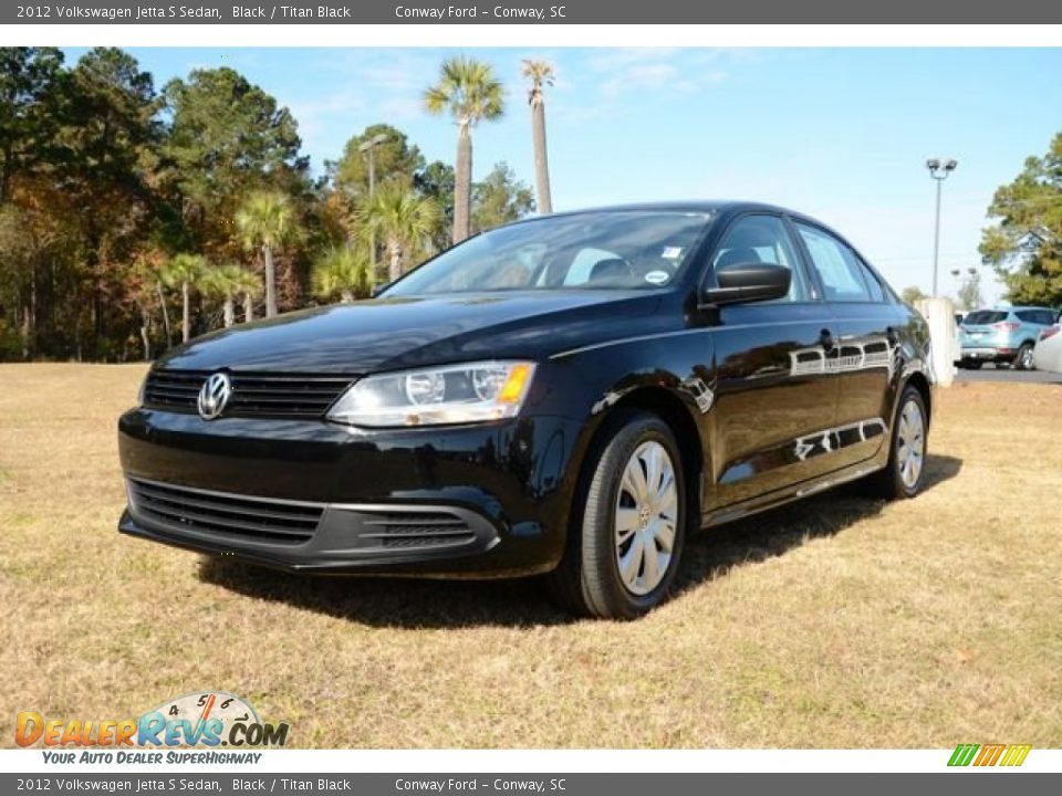 2012 Volkswagen Jetta S Sedan Black / Titan Black Photo #1