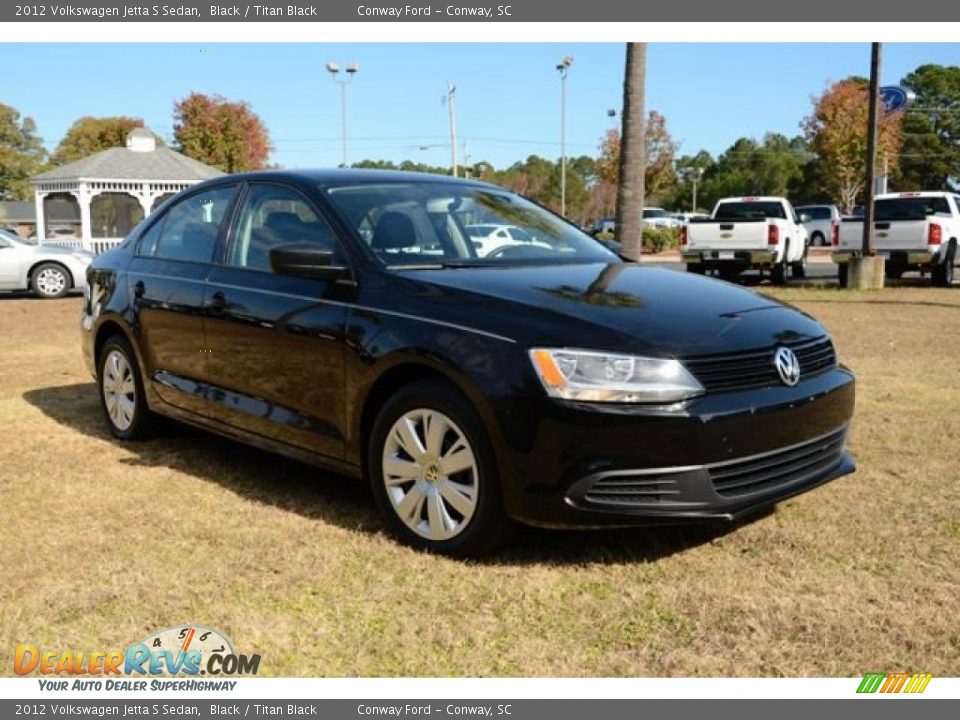 2012 Volkswagen Jetta S Sedan Black / Titan Black Photo #3