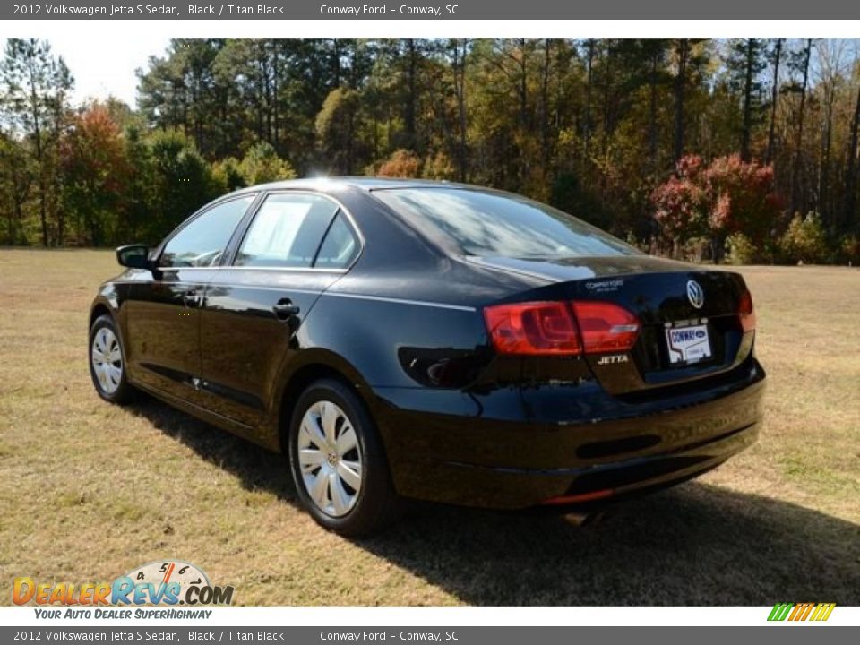 2012 Volkswagen Jetta S Sedan Black / Titan Black Photo #7