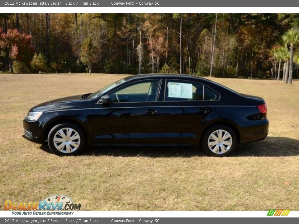 2012 Volkswagen Jetta S Sedan Black / Titan Black Photo #8