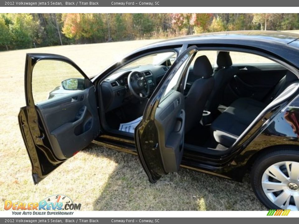 2012 Volkswagen Jetta S Sedan Black / Titan Black Photo #10