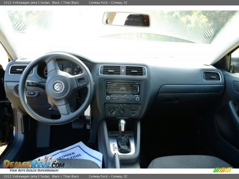 2012 Volkswagen Jetta S Sedan Black / Titan Black Photo #13