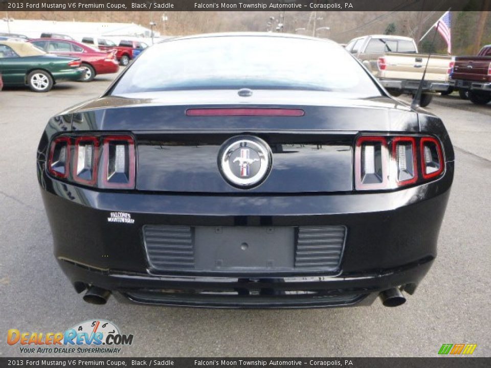 2013 Ford Mustang V6 Premium Coupe Black / Saddle Photo #3