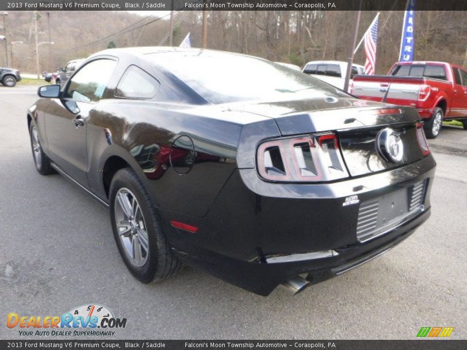 2013 Ford Mustang V6 Premium Coupe Black / Saddle Photo #4