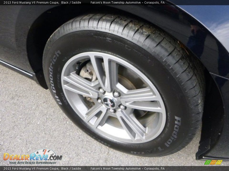2013 Ford Mustang V6 Premium Coupe Black / Saddle Photo #9
