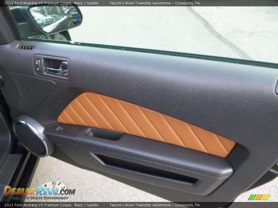 2013 Ford Mustang V6 Premium Coupe Black / Saddle Photo #12