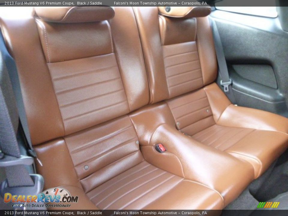 2013 Ford Mustang V6 Premium Coupe Black / Saddle Photo #13