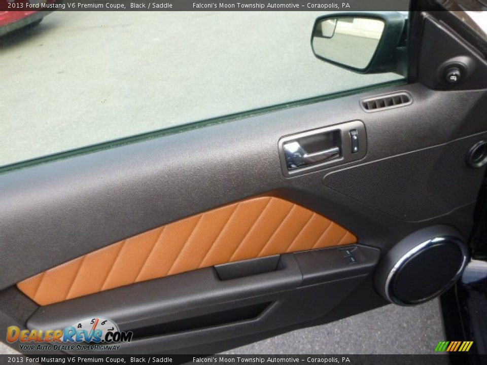 2013 Ford Mustang V6 Premium Coupe Black / Saddle Photo #17