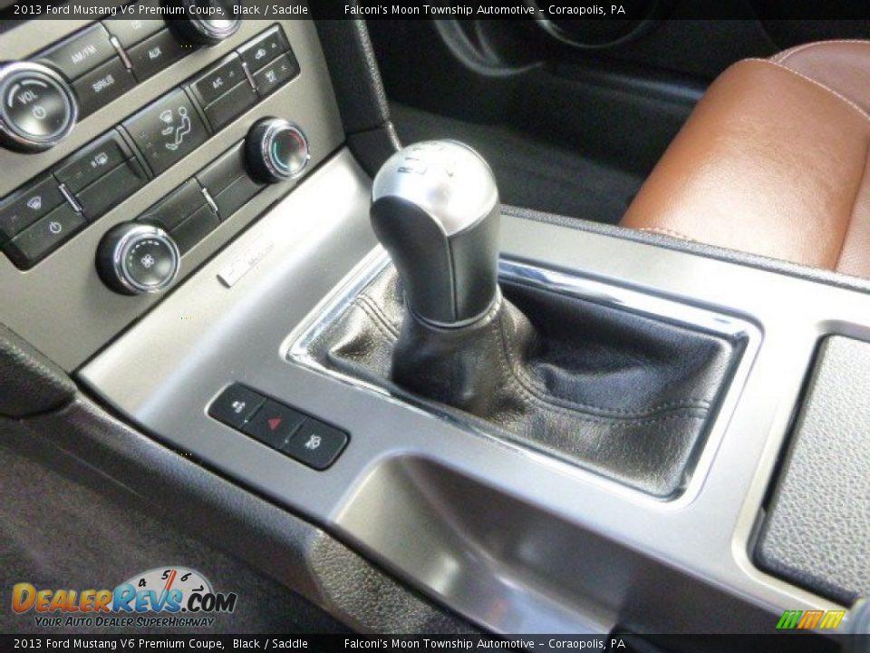 2013 Ford Mustang V6 Premium Coupe Black / Saddle Photo #20