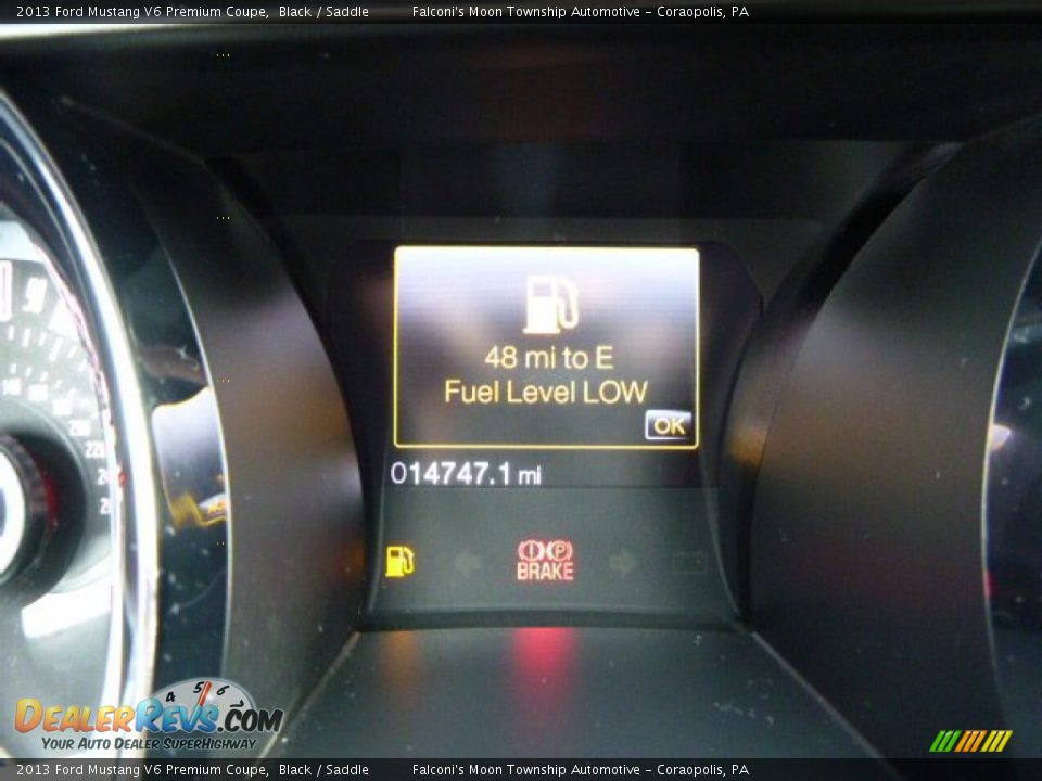 2013 Ford Mustang V6 Premium Coupe Black / Saddle Photo #24