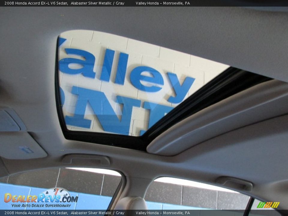 2008 Honda Accord EX-L V6 Sedan Alabaster Silver Metallic / Gray Photo #8