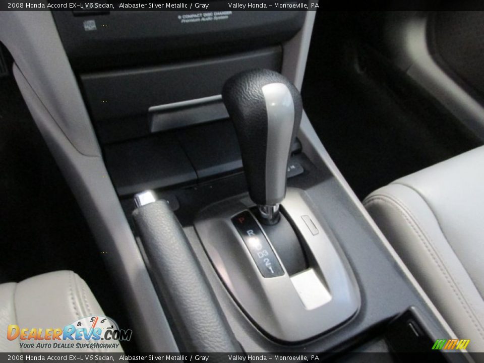 2008 Honda Accord EX-L V6 Sedan Alabaster Silver Metallic / Gray Photo #12