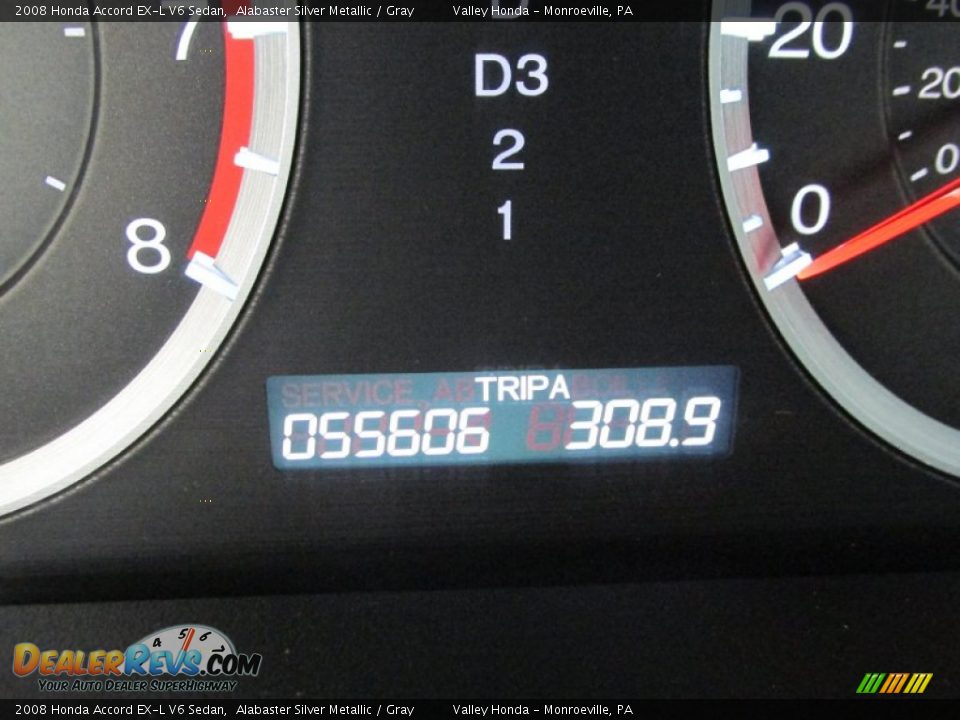 2008 Honda Accord EX-L V6 Sedan Alabaster Silver Metallic / Gray Photo #15