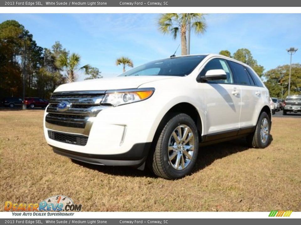 2013 Ford Edge SEL White Suede / Medium Light Stone Photo #1
