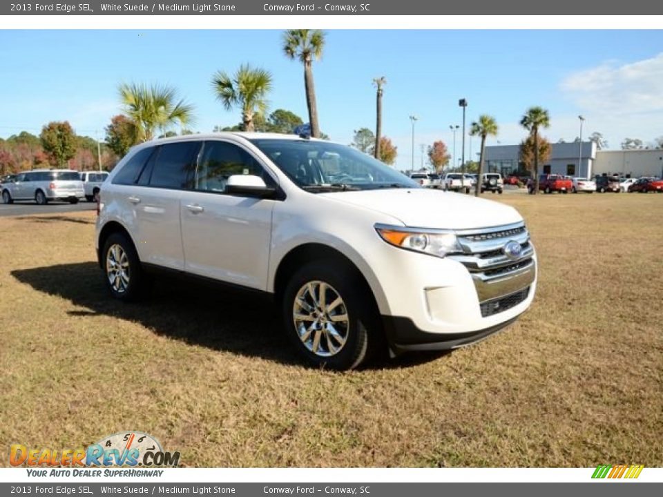 2013 Ford Edge SEL White Suede / Medium Light Stone Photo #3