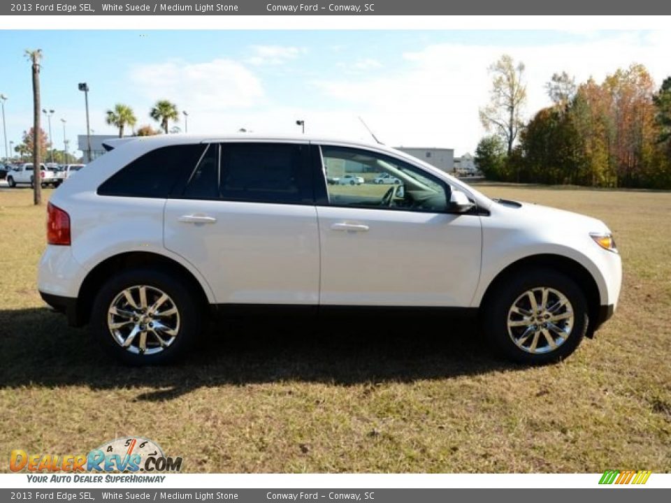 2013 Ford Edge SEL White Suede / Medium Light Stone Photo #4
