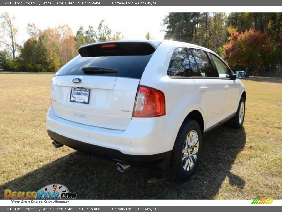 2013 Ford Edge SEL White Suede / Medium Light Stone Photo #5