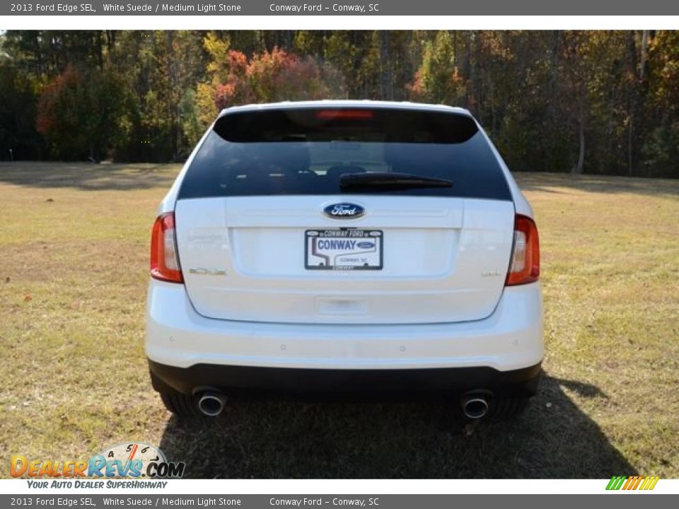 2013 Ford Edge SEL White Suede / Medium Light Stone Photo #7