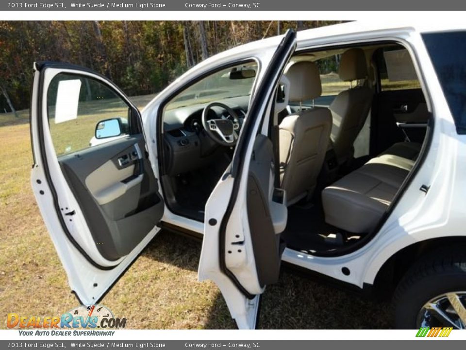 2013 Ford Edge SEL White Suede / Medium Light Stone Photo #11