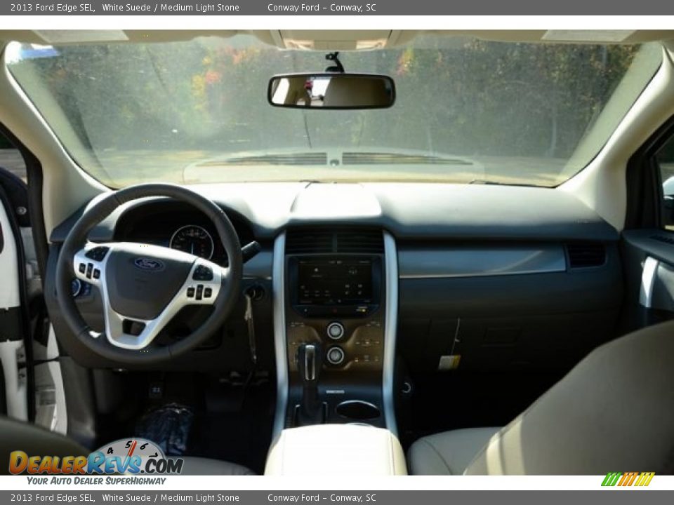 2013 Ford Edge SEL White Suede / Medium Light Stone Photo #14