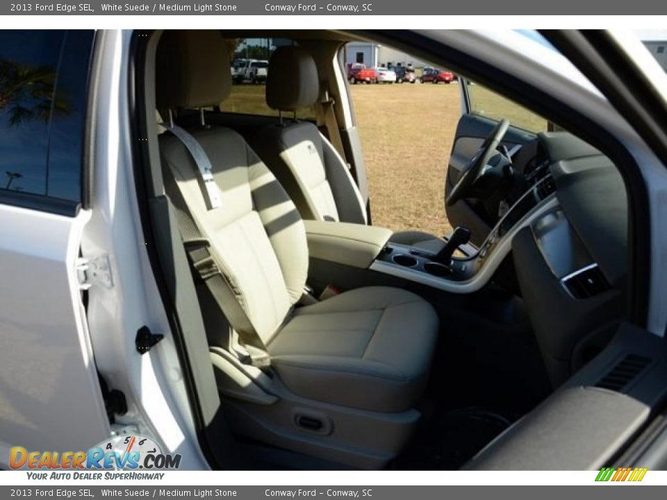 2013 Ford Edge SEL White Suede / Medium Light Stone Photo #17