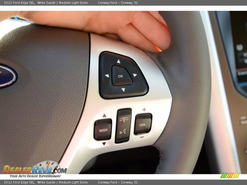 2013 Ford Edge SEL White Suede / Medium Light Stone Photo #25