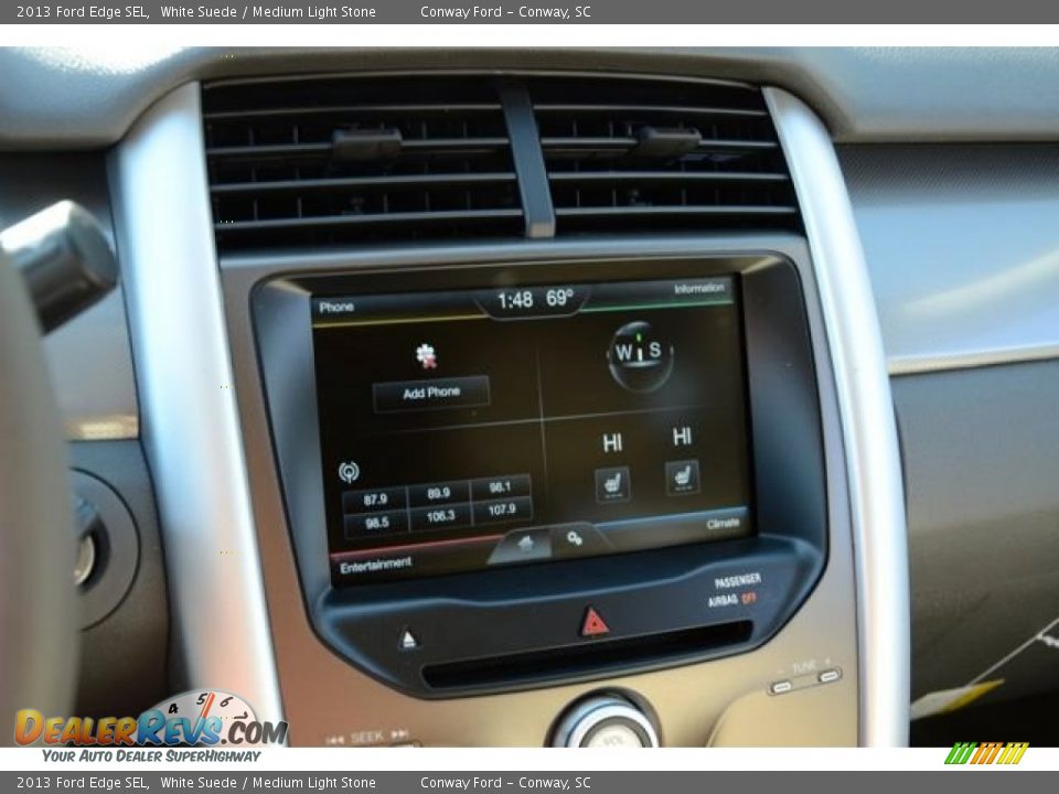 2013 Ford Edge SEL White Suede / Medium Light Stone Photo #26