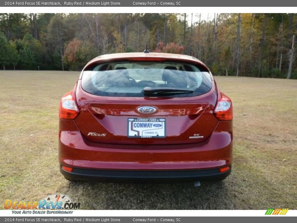 2014 Ford Focus SE Hatchback Ruby Red / Medium Light Stone Photo #6