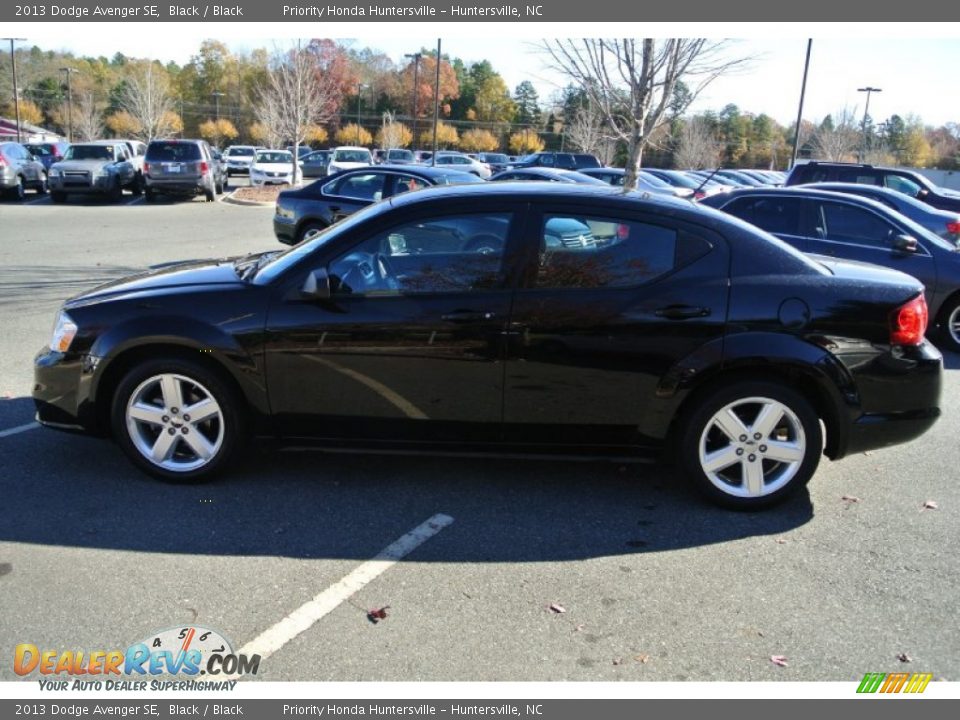 2013 Dodge Avenger SE Black / Black Photo #3
