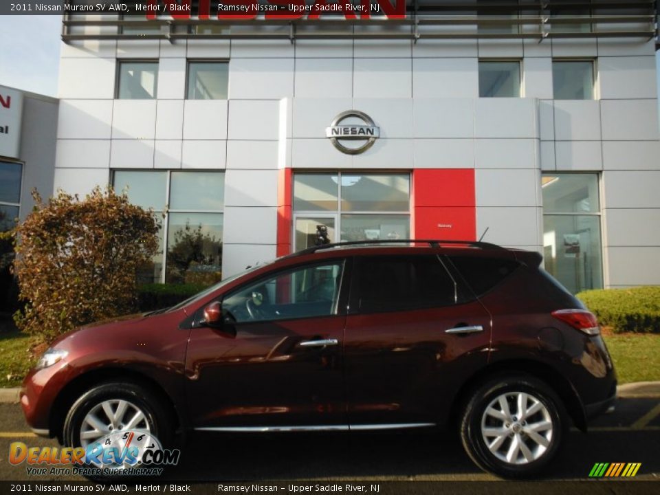 2011 Nissan Murano SV AWD Merlot / Black Photo #2