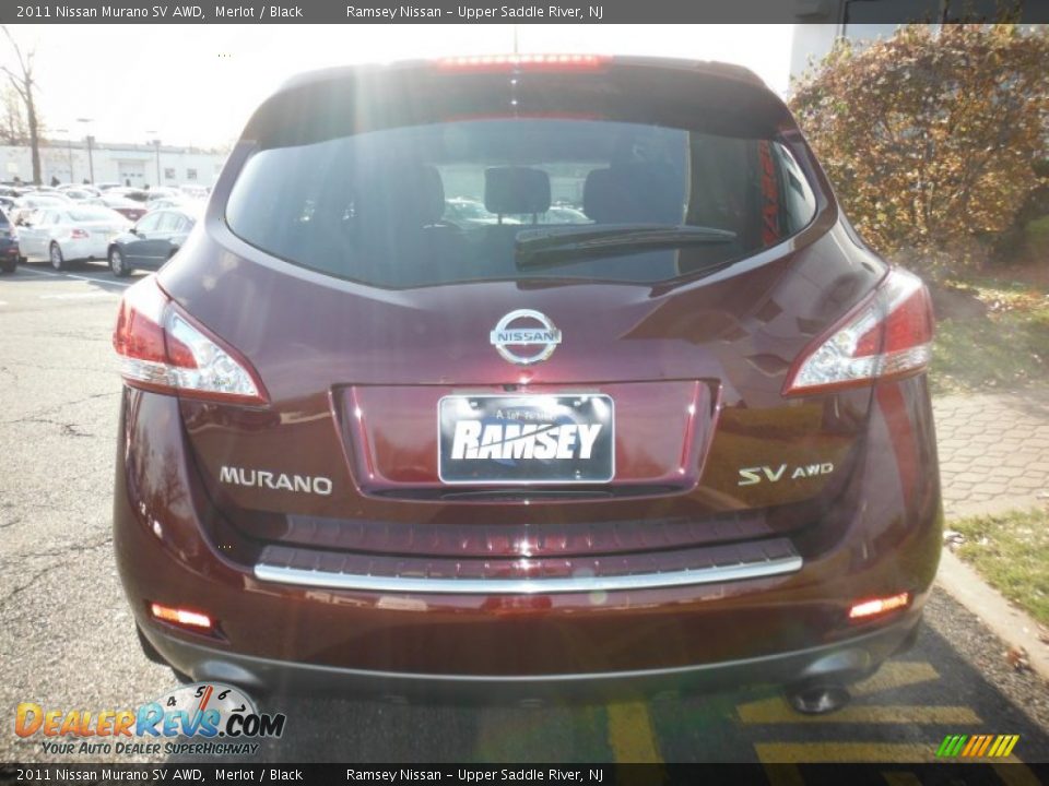 2011 Nissan Murano SV AWD Merlot / Black Photo #5
