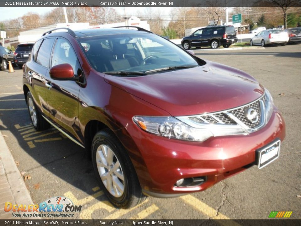 2011 Nissan Murano SV AWD Merlot / Black Photo #10