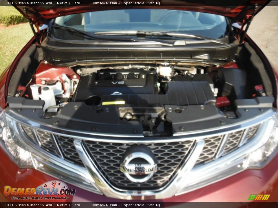 2011 Nissan Murano SV AWD Merlot / Black Photo #12