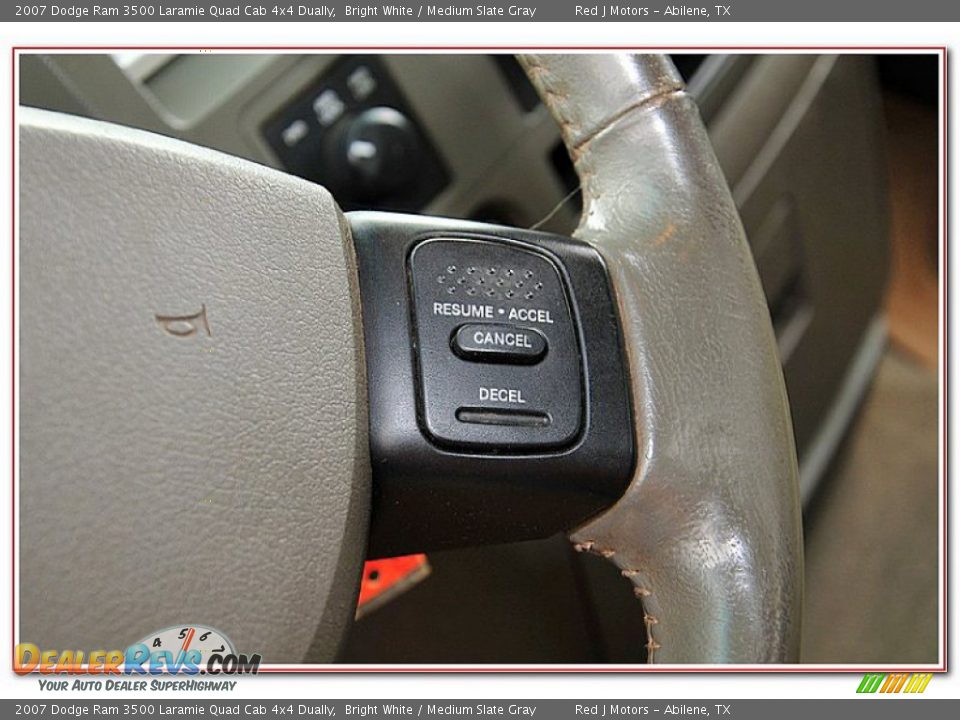 2007 Dodge Ram 3500 Laramie Quad Cab 4x4 Dually Bright White / Medium Slate Gray Photo #22
