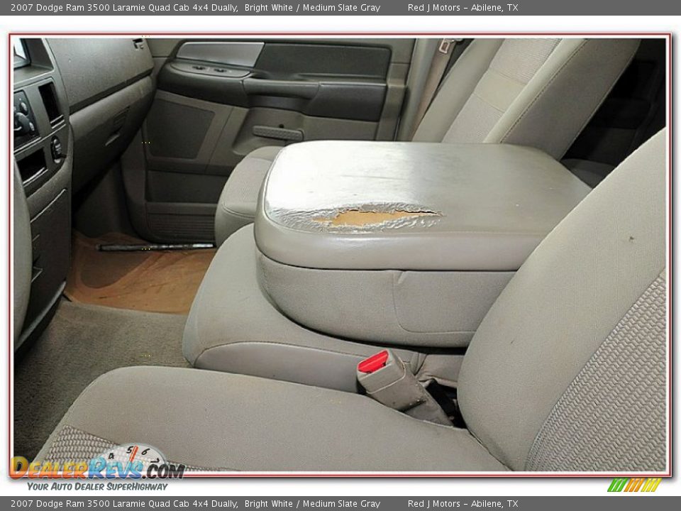 2007 Dodge Ram 3500 Laramie Quad Cab 4x4 Dually Bright White / Medium Slate Gray Photo #23