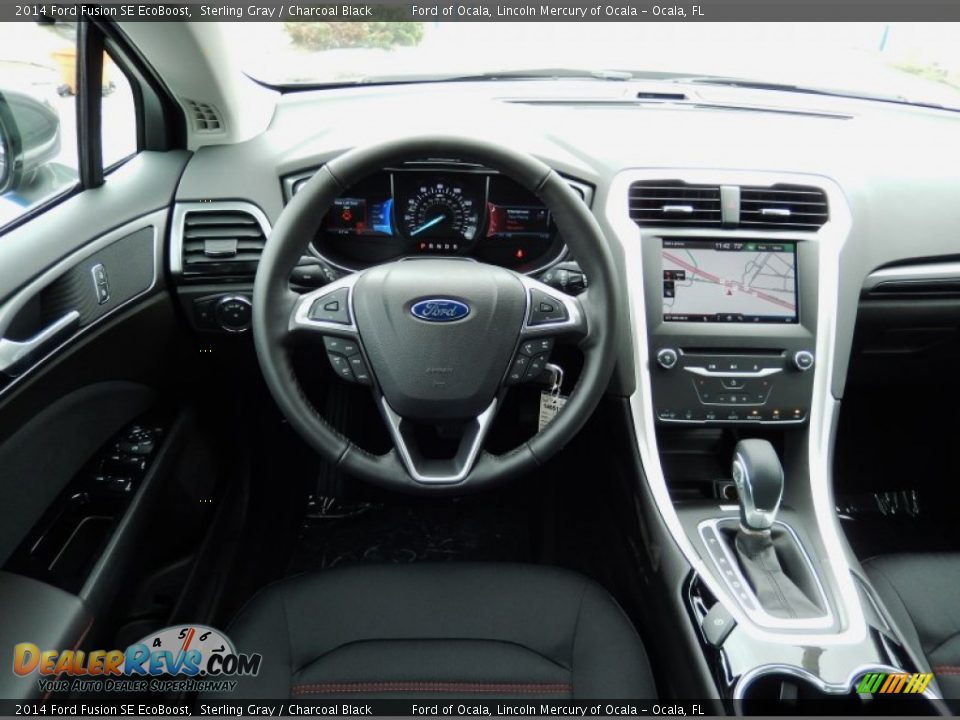 2014 Ford Fusion SE EcoBoost Sterling Gray / Charcoal Black Photo #8