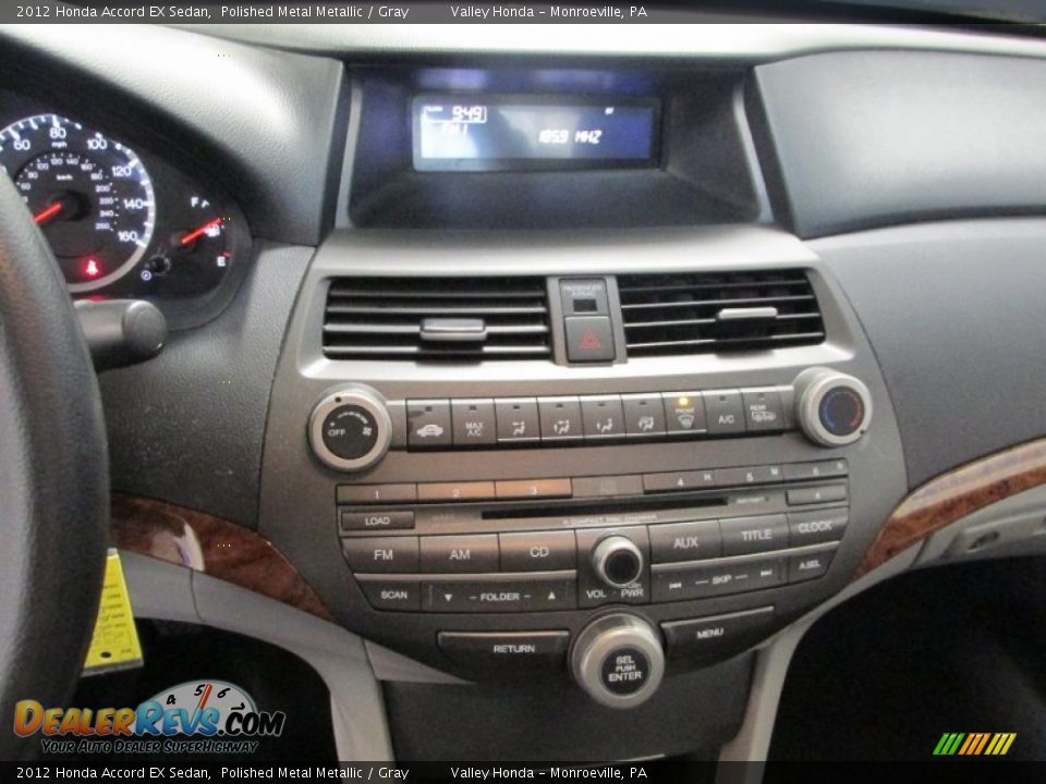 2012 Honda Accord EX Sedan Polished Metal Metallic / Gray Photo #12
