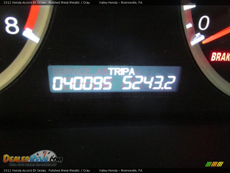 2012 Honda Accord EX Sedan Polished Metal Metallic / Gray Photo #15